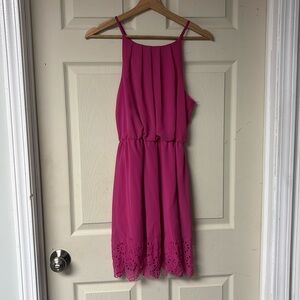 Francesca’s Blue Rain S Pink dress